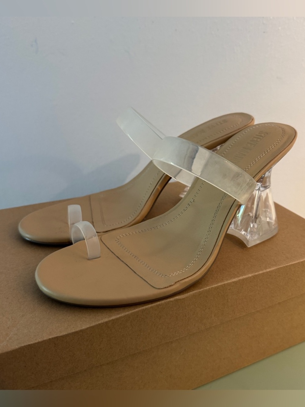 Steve Madden Rinie Clear Heel Sandal